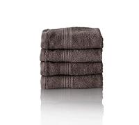 Glart - Lot de Serviettes Éponge de Qualité Supérieure, Gamme Disponible en 6 Coloris et 5 Tailles, Coloris : Anthracite, 4 Serviettes Invités de 30 X 50 cm