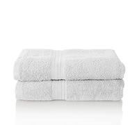 Glart - Lot de Serviettes Éponge de Qualité Supérieure, Gamme Disponible en 6 Coloris et 5 Tailles, Coloris : Blanc, 2 Serviettes de Bain de 70 X 140 cm