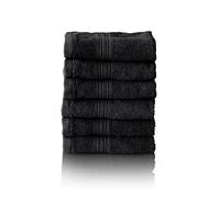 Glart - Lot de Serviettes Éponge de Qualité Supérieure, Gamme Disponible en 6 Coloris et 5 Tailles, Coloris : Noir, 6 Serviettes pour Le Visage de 30 X 30 cm