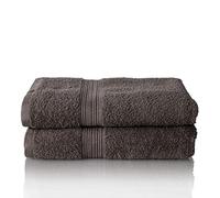 Glart - Lot de Serviettes Éponge de Qualité Supérieure, Gamme Disponible en 6 Coloris et 5 Tailles, Coloris : Anthracite, 2 Serviettes de Bain de 70 X 140 cm