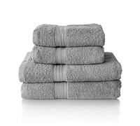 Glart - Lot de Serviettes Éponge de Qualité Supérieure, Gamme Disponible en 6 Coloris Et 5 Tailles, Coloris : Gris Platine, 2 Serviettes de Bain de 70 X 140 Cm