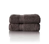Glart - Lot de Serviettes Éponge de Qualité Supérieure, Gamme Disponible en 6 Coloris et 5 Tailles, Coloris : Anthracite, 2 Serviettes de Toilette de 50 X 100 cm