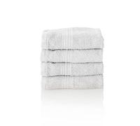 Glart - Lot de Serviettes Éponge de Qualité Supérieure, Gamme Disponible en 6 Coloris et 5 Tailles, Coloris : Blanc, 4 Serviettes Invités de 30 X 50 cm