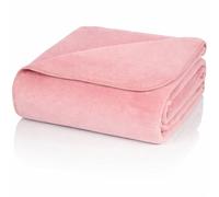 Glart U2R Couverture Douillette Uni Vieux Rose - Couverture de Salon en mélange de Coton Acrylique pour canapé et lit 150 x 200 cm