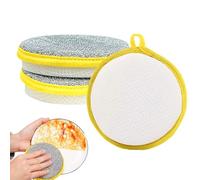 GlasFlength Lot de 10 Chiffons de Nettoyage Multi-usages en Fil métallique pour évier Humide et Sec - Réutilisables - Éponge Double Face et Chiffons de Nettoyage