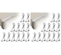 GlasFlength Pince Nappe Inoxydable, 12 Pièces Pinces pour Nappe de Table Pince Nappe Clip Exterieur Ajustable Anti-Glissant Attache Nappe pour Jardin Cuisine Bureau Restaurant Mariage Fête (Smile)