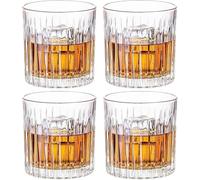 GLASKEY Lot de 4 Verres à Whisky, 300ml Verre Whiskey Cristal sans Plomb, Verres à Whisky pour Boire du Bourbon, du Cognac, du Whisky irlandais, Cadeaux pour Hommes