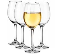 Glasmark KROSNO 1992 Lot de 4 Verres à Vin Blanc et Rosé 390 ml | Verres à pied élégants, verre européen, lave-vaisselle, apéritif, terrasse, cadeau, 390 ml