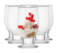 Glasmark KROSNO 1992 Lot De 6 Coupes À Glace En Verre Transparent Coupes À Dessert Élégantes À Pied 270 ml