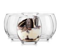 Glasmark KROSNO 1992 Lot De 6 Coupes À Glace En Verre Transparent Coupes À Dessert Pour Crème Glacée Fruits 350 ml