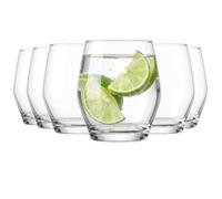 Glasmark KROSNO 1992 Verres à eau Set de 6 350 ml | Tumblers bombés sans pied pour vin, gin & cocktails