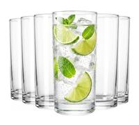 Glasmark KROSNO 1992 Verres Highball Set de 6 300 ml | Verres Cooler élancés coniques pour Latte glacé & boissons