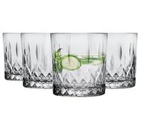 Glasmark Krosno Ensemble de verres à whisky Whisky Rhum Gin Bourbon Verres à cocktail Cadeaux Coffret cadeau d'anniversaire pour hommes amateurs de whisky Accessoires d'alcool Gris 4 x 280 ML
