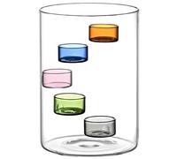 Glass Candle Holder - Clear Glass Decorative Rustic Halloween Decors