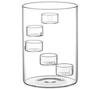 Glass Candle Holder - Clear Glass Decorative Rustic Halloween Decors