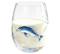 Glass Drinking Cups 3D Marine Animal Water Tumbler, Stemless Wine Glasses