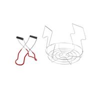 Glass Jar Lifter, Stainless Steel Anti Slip Tongs, Flat Canning-Rack