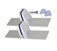 Glass Shelf Bracket - 20x5x6.7cm Fireplace Screen Holder Brackets Feet | Support Métal Base - Lot 2 | Pieds Panneau Clip Réglable - Maintien Stable | Stand Vitre Cheminée - Maison, Poêle, Intérieur