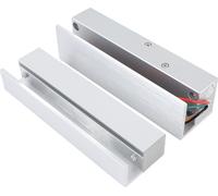 Glast��r Serrure électrique Verrou électronique sans cadre en forme de goutte Latch DC 12 V Ouvert à gauche Alliage d'aluminium
