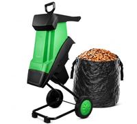 GLBMXDD Broyeur de Branches électrique,diamètre de Coupe : 39 mm 15mCable | Broyeur de jardin portable,avec sac de ramassage de 50 litres,pour un nettoyage facile des déchets verts et des branches.