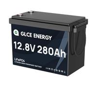 GLCE ENERGY Batterie LiFePO4 12V 300Ah(280Ah), Batterie Lithium Rechargeable, durée de Vie de 10 Ans, 4 500 à 15 000 Cycles, étanche P65, idéale pour Le Camping, Les caravanes et Les Camping-Cars.