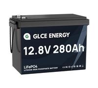 GLCE ENERGY Batterie LiFePO4 12V 300Ah(280Ah), intégrée 200A BMS, Batterie LiFePO4 3584Wh, 4500~15000 Cycles, Parfaite pour Hors réseau, système Domestique, Tondeuse à Gazon, Solaire