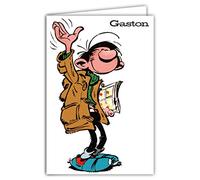 GLCT-0235 Carte départ Gaston Lagaffe main - Avec Enveloppe Illustrée 17,5x12cm - Fabriqué en France