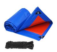 GLDYTVF Bâche imperméable et résistante avec œillets - Protection pour mobilier de Jardin, toiture et Plantes - Bleue 4,0 m x 6,0 m - Résistante à la Pluie et aux UV pour Une Utilisation par Tous Le