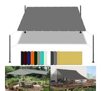GLDYTVF Voile d'ombrage 1,20 m x 3,80 m, Filet de Jardin imperméable avec cordelette Offerte. Protège du Soleil et de la Pluie. Idéal pour Le Camping, la Plage, la terrasse ou Le Porche. Gris Clair.