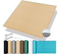 GLDYTVF Voile d'ombrage rectangulaire Grand Format 360 x 650 cm, Protection UV 98%, résistante aux intempéries et Respirante, idéale pour Jardin, terrasse, Piscine ou Balcon. Couleur Jaune Sable.