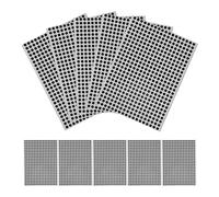 GLEAVI 10 Feuilles Autocollants Ronds Noirs en Papier 6mm, Étiquettes Adhésives sans Résidu, Pouvant être Écrites, pour Bocaux et Bouteilles Maison Bureau
