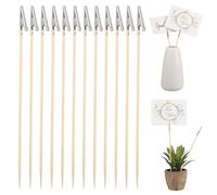 GLEAVI 100 Pièces Lot de Pinces Crocodiles en Alliage et Brochettes Bambou pour Modélisme DIY, Outil de Modélisation Stable pour Kit de Pulvérisation et Aérographie