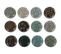 GLEAVI 12 Pièces Petite Boîte Ronde en Fer-Blanc Couvercle | Surface Lisse, Rangement Pratique pour Petits Objets, Format Mini, Usage Manuel, Boîte de Stockage Polyvalente