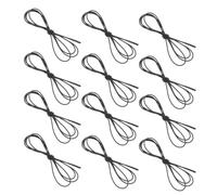 GLEAVI 15 Pièces Bandes Élastiques en Nylon Noir pour Carnet de Voyage, Corde Extensible 1,5mm, Compactes pour Sécuriser Journaux et Objets Lors D'activités de Création et D'étude
