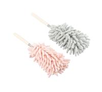 GLEAVI 2 Pièces Plumeau Télescopique Tête De Plumeau Pliable Clavier Brosse À Épousseter Pliable Brosse À Épousseter Mini De Nettoyage De Nettoyage À Domicile Lustre De