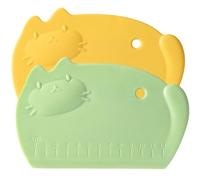 GLEAVI 2pcs Racloir à Pâte en Silicone Facile à Nettoyer, Ustensile Pâtisserie Multifonction de Chat Cuisine et Boulangerie Couleur Aléatoire