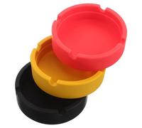 GLEAVI 3 Pièces Cendrier Rond en Silicone Base Antidérapante Stable, Petit Porte-cendrier Incassable Maison, L'hôtel, Le Bureau Voiture