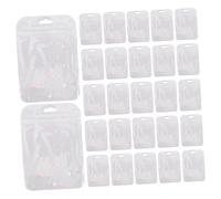 GLEAVI 50pièces Sachets Plastiques Refermables à Motif Cœur Pochettes Transparentes pour Cartes Bijoux Bonbons avec Fenêtre et Fermeture Éclair