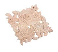 GLEAVI Applique Décorative en Bois Sculpté Non Peint pour Meubles, Forme Carrée, Facile à Installer, pour Décoration Intérieure et Meubles D'armoire