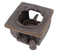 GLEAVI Base Chauffante en Céramique pour Théière Style Rétro, Support Chauffant Décoratif Fonction de Chauffage et Conservation Chaleur, pour Cérémonie de Thé