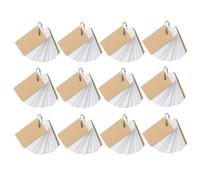 GLEAVI Blocs-notes à anneaux cartes de vocabulaire papier blanc 12 pièces pour mémos activités scolaires