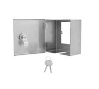 GLEAVI Boîtier de Protection Prise Électrique Extérieur en Acier Inoxydable avec Serrure, Boîte Électrique Étanche et Couvercle de Protection pour Usage Extérieur Sécurisé