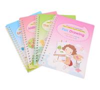 GLEAVI Cahier D'entraînement à L'écriture Calligraphique pour Garçon et Filles Design en Rainure, Papier et Stylo Inclus, pour Pratique D'écriture Cursive