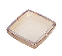 GLEAVI Cendrier Carré en Verre 4 Pouces pour Cigarettes et Cigares | Design Moderne et Élégant, Base Stable Sécurisée, Grosse Capacité, Nettoyage Facile pour Intérieur et Réunions