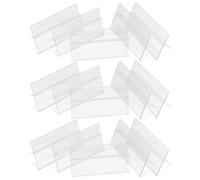 GLEAVI Clips affichage plastique 100pcs porte-étiquette transparent pour supermarchés et bibliothèques, structure clip pour usage prolongé