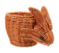 GLEAVI Corbeille à Fruits Imitation Rotin Panier De Service Organisateur De Rangement Créatif Corbeille à Pain Forme De Lapin Panier De Décoration Intérieure