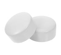 GLEAVI Embouts de Main Courante en Acier Inoxydable Pack de 2 Pièces Compatibles Bois et Pvc 50mm, Finition Blanche pour Protection et Esthétique pour Escalier