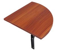 GLEAVI Étagère Murale Angle Flottante Bois avec Support Métallique Étagère Triangle Courbée pour Rangement Câbles et Plantes Gain de Place pour Salle de Bain et Cuisine Couleur Noyer