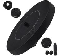 GLEAVI Fontaine Solaire Flottante pour Jardin Noir Pompe Automatique 200l/h en Plastique et Métal pour Décoration Extérieure et Aquarium
