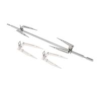 GLEAVI Fourchette Poulet Rôti en Acier Inoxydable Tige et Vis, Compatible Grille Rotative pour Rôtissoire, pour Cuisson Four et Barbecue Extérieur
